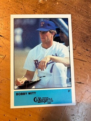 1986 Performance Printing Texas Rangers Team Issue - Bobby Witt