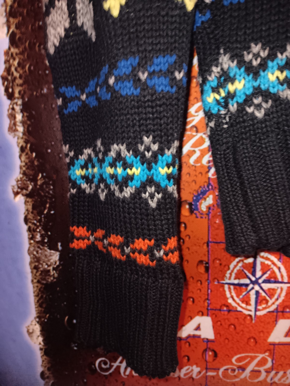 American Eagle Mens Medium Patterned Sweater Long… - image 4