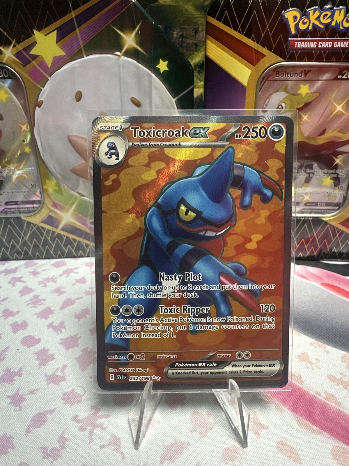 toxicroak ex pokemon card price Toxicroak-EX [D] Nasty Plot Search your deck for up to 2 cards and put them into your hand Pokemon Card Game/[SV1S] Scarlet ex]Toxicroak