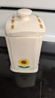 Covered Tea Bag Dispenser Holder Caddy White Sunflower 🌻 Design 4" Tall — photo 4