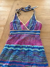 GUESS Woman's Knit Halter Dress Blues/Purple Lined Size XS