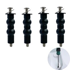 4 PCS ExtraLong Toilet Seat Hinge Screw Bolt Expanded Rubber Nut Hardware