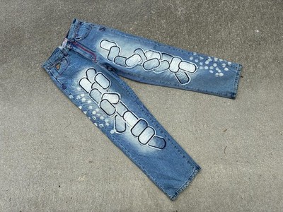 Vintage Akademiks funky patch y2k baggy jeans sz 32