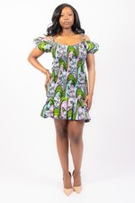 Ruby African Print Mini Dress
