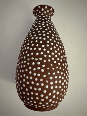 ZEUTHEN DENMARK Red Clay Vase W Dots MCM