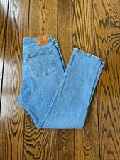 Levi's 501 Men's Jeans 34x32 Blue Denim, Premium Big E Button Fly