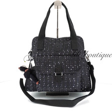 Kipling Pahneiro Crossbody Shoulder Bag HB6335 Polyamide Tile Print Navy Multi