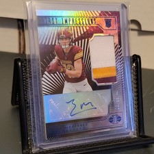 Panini Luke McCaffrey Commanders #121 /99 Trophy Bronze Rookie Patch Auto 