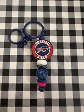 Buffalo Bills Football Navy Keychain Handmade With Quality Beads Collect Them