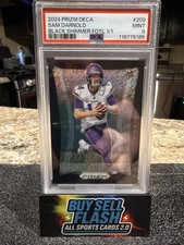 2024 Panini Prizm Sam Darnold Black Shimmer Prizm 1/1 FOTL Vikings Seahawks