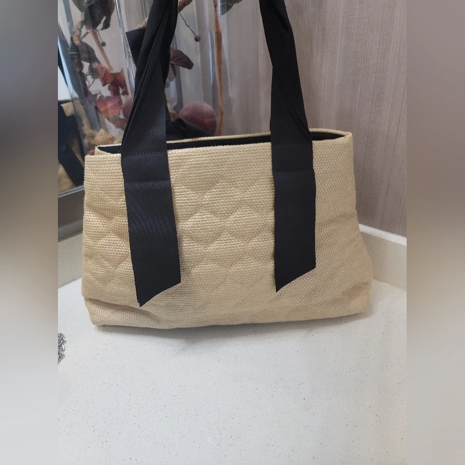 Bolso de hombro Kate Spade Nouveau Bow - mediano de paja de serafina + satén - talla única Foto 4 de 4