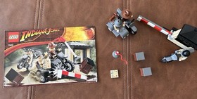 LEGO Indiana Jones 7620 Motorcycle Chase Used Complete Set W/ Manual