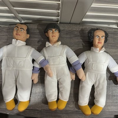 THE THREE STOOGES Vintage Lot Of  3 Dolls Larry, Curly And Moe Play Classics