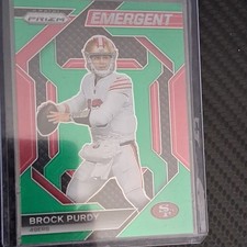 2023 Panini Prizm Brock Purdy Emergent Green Prizm H-2 49ers Football Card