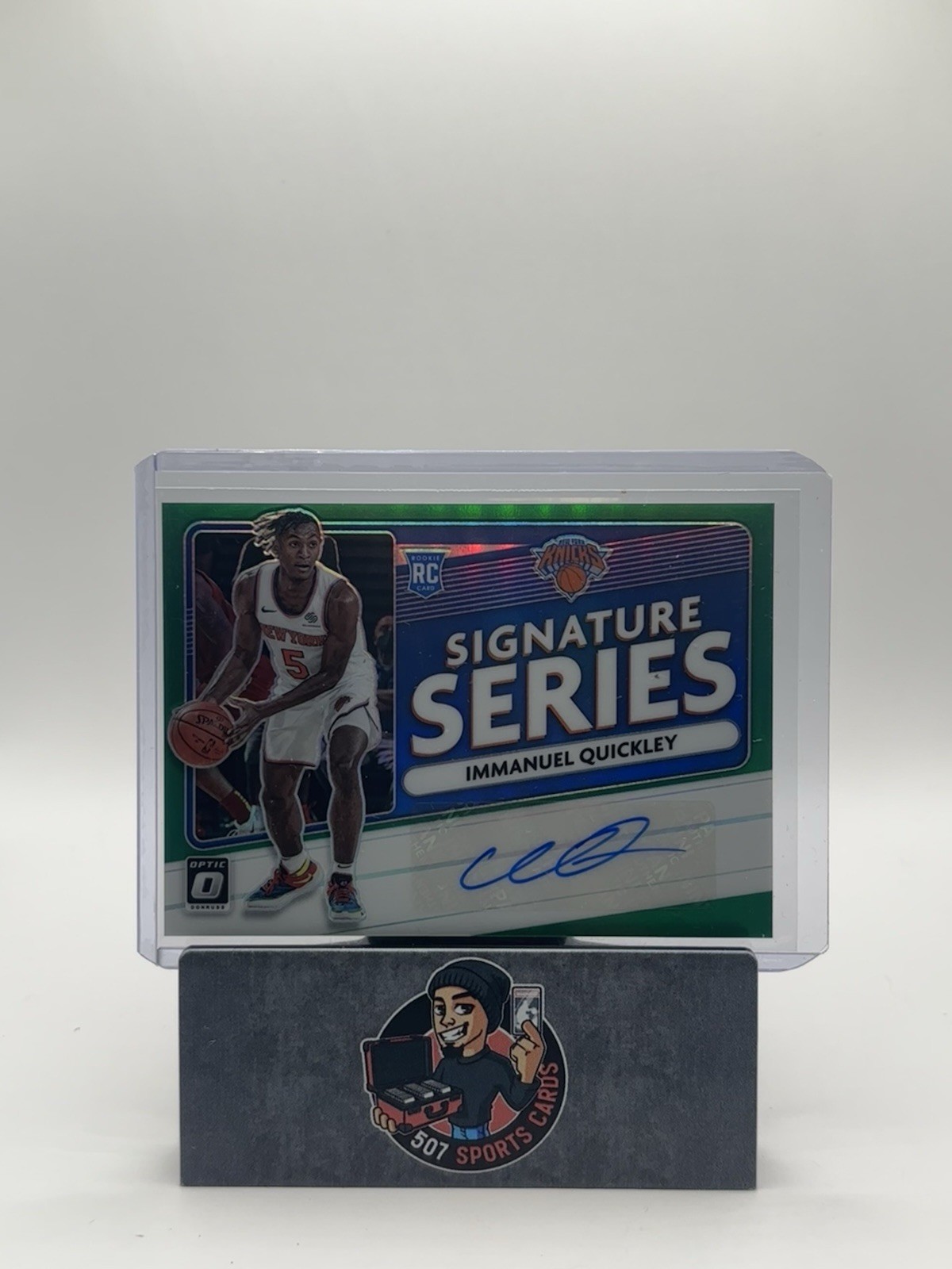 2020-21 Panini Donruss Optic Immanuel Quickley Signature Series Green RC Auto