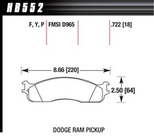 Hawk HB552P.722 - SuperDuty Truck Front Brake Pads