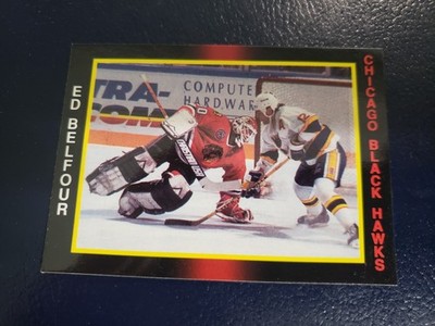 Ed Belfour vs Adam Oates Chicago Black Hawks Blue Back Oddball