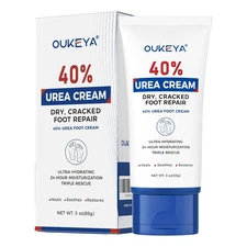 Urea Cream 40 Percent Tube 3 Oz, Foot & Hand Cream for Dry Cracked, 40 per Urea 