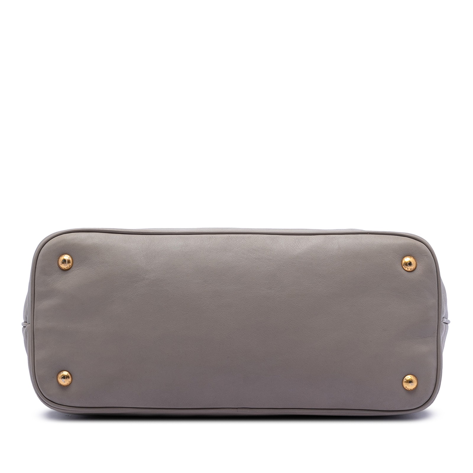 Authenticated Prada Soft Calfskin Open Convertible Shopping Tote Gray thumbnail 3