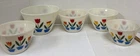 Vintage Fire King Hocking Tulip Nesting Mixing Bowls; Lot Of 5