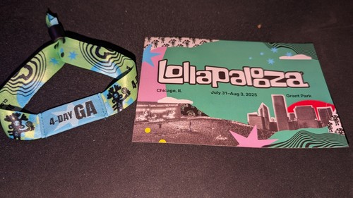 Lollapalooza 2025 - 4 Day General Admission Wristband: July 31 - Aug 3