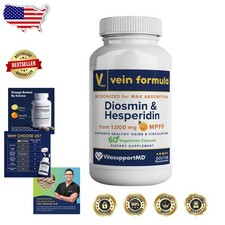 Diosmin Hesperidin 1000mg Vein Formula - 60 Caps - Max Absorption Circulation...