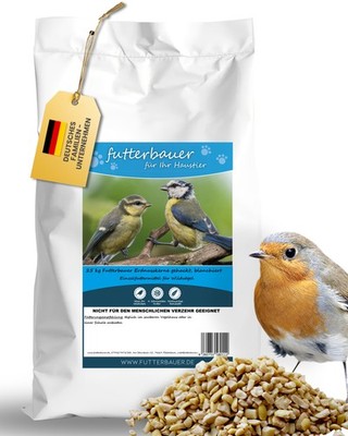 Futterbauer 25 kg Erdnüsse Erdnusskerne gehackt weiß blanchiert Erdnussbruch Vog
