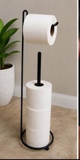 Toilet Paper Holder Stand, Free Standing Toilet Paper Roll Holder with Reserve