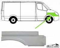 Reparaturblech KotflüGel FüR VW Transporter Bus Verzinkt Rechts Vorne 90-03