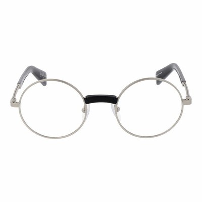 Yohji Yamamoto YY3001 019 Runde Optische Brille Brillengestell Silber 48mm Herren