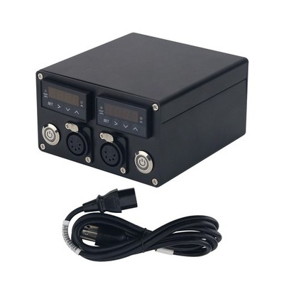 Electric Digit Dual PID Controller Dual Display,5 Pin XLR Male Plug+Power Cable