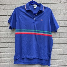 Vintage Lacoste Club Polo Shirt Mens Large Made In Japan Striped Preppy 90s