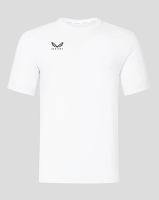 Castore Kinder weißes T-Shirt SS Baumwolle Freizeit Oberteil - neu