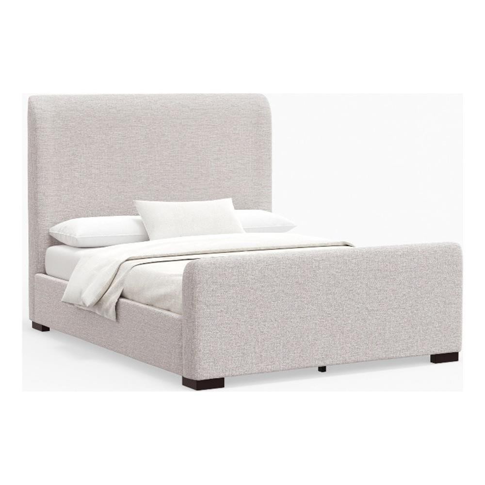 Alpine Furniture Adele Upholstered Full Platform Bed in Beig