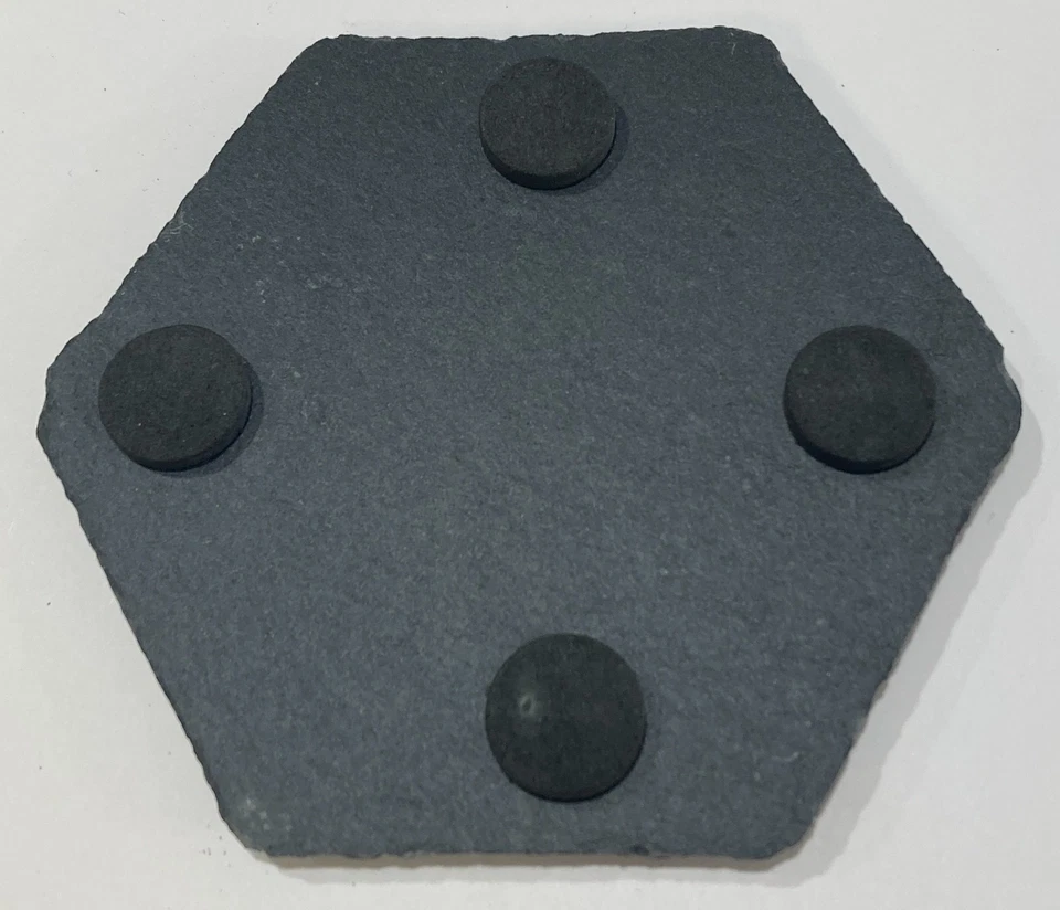 Montaña rusa de pizarra hexagonal Bee Happy - "Cuando todo lo demás falla" - Juego de 4 Foto 4 de 4