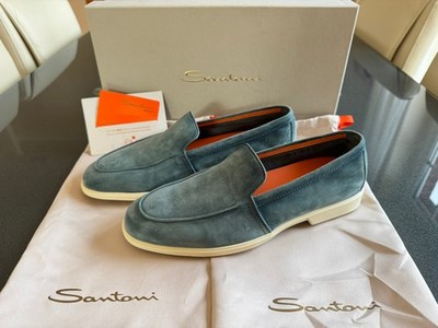 Santoni Malibu Loafer Türkis Blau EU39.5 UK5 NP690  Schuhe 39/40