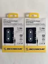Scosche Decked Out Universal Cassette Adapter for Car Stereos 2 Pack New