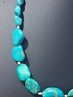 Peyote Bird Single Strand Natural Turquoise Sterling Silver 925 Necklace 15-18” — photo 3