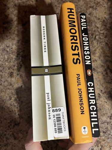 3 Book Lot Paul Johnson The Humorists Churchill Biography Modern Times History - Imagen 3 de 3
