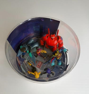 Disney Big Hero 6 Figure Set Baymax Hiro Go Go Wasabi Fred Honey Collect Core Ni