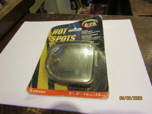 Vintage CIPA Hot Spots Stick-On Convex Mirror 49403 3" x 3" NOS NIP