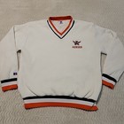 Vtg Auburn Tigers V Neck Pullover Sweatshirt Size Large Waffle Knit Lined Usa