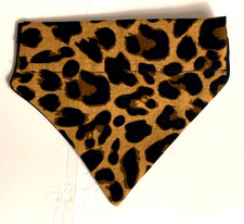 Over Collar Slide On Pet Dog Cat Bandana Scarf LEOPARD PRINT  XSMALL