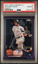 2023 Topps Chrome Logofractor Edition - Anthony Volpe #4 Purple Refractor...