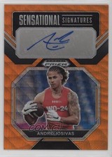 2023 Panini Prizm Draft Picks Orange Wave /75 Andrei Iosivas Rookie Auto RC