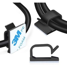 Outdoor Christmas Light Clips 120 PCS Adhesive Cable Wire Clips Black Cord