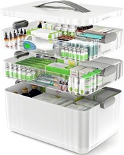 ARSTPEOE 3-Tier Medicine Organizer - Portable Medicine Cabinet with Plastic Hand