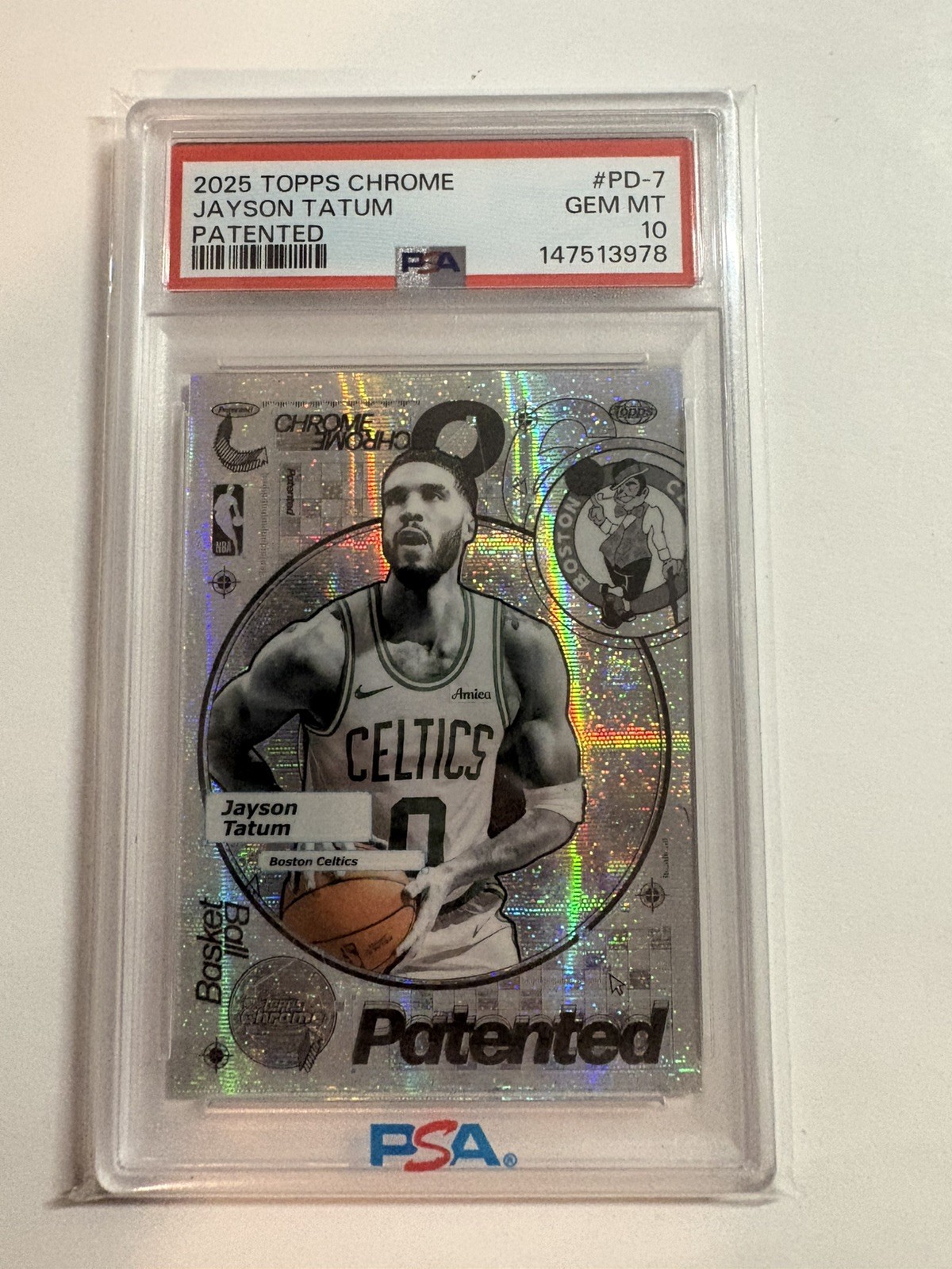 2025-26 Topps Chrome - Patented Jayson Tatum #PD-7 PSA 10