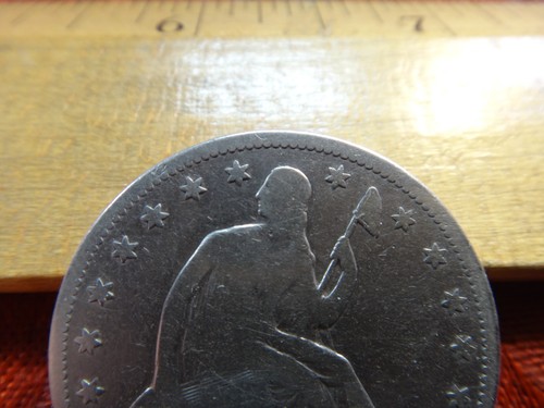 1875-CC USA 90% Silber Seated Liberty Half Dollar 50c (gereinigt) - Bild 3 von 7