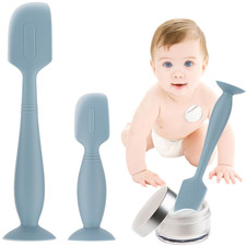 Baby Diaper Cream Spatula,2 Pack Silicone Diaper Cream Applicator Baby Butt Past